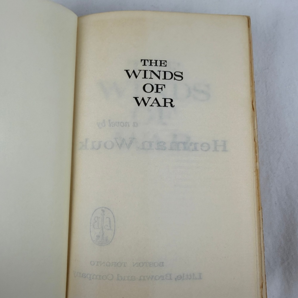 The Winds of War Herman Wouk 1971 Hardcover Little Brown Red Vintage Book - Picture 4 of 8